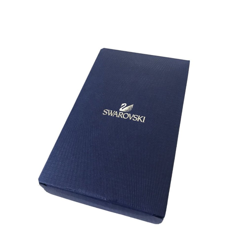 NWT Swarovski Empty Jewelry Hard Case Blue  5.3" x 3.5" x 1.5" - Picture 2 of 11
